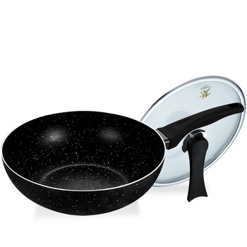 意达尔炒锅不粘锅麦饭石无油烟锅具电磁炉炒菜