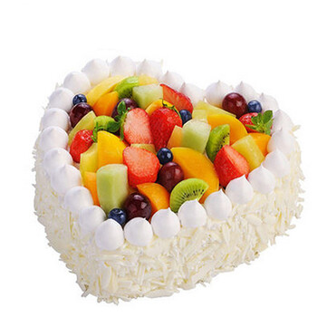 生日蛋糕预定心形水果蛋糕速递北京上海广州合