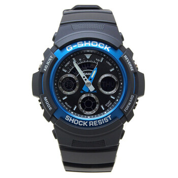 卡西欧(CASIO)手表 G-SHOCK系列耐冲击双显赛车石英男表 AW-591-2A