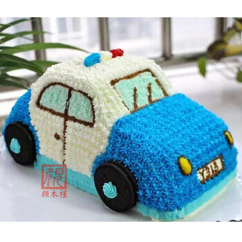 创意个性生日蛋糕汽车警车卡通蛋糕北京天津上