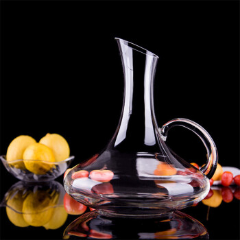 风宇阳光 醒酒器带把红酒盛酒器倒酒器玻璃醒酒器斜口