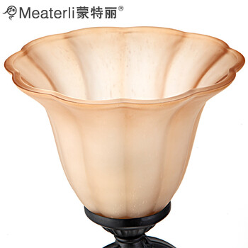蒙特丽 客厅卧室书房玄关床头灯CH003-B 美式田园复古壁灯(B) 1头 配送led灯泡(E27黄光5W)