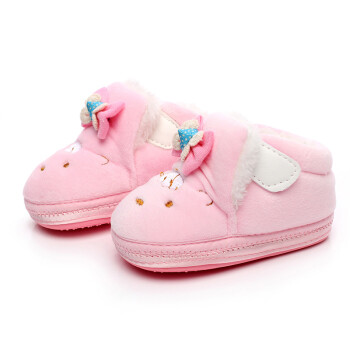 糖果 0-1岁宝宝冬款学步鞋新品棉布毛绒软底鞋
