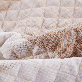 佰鼎（bedding） 新款时尚亚麻绗缝沙发垫 品味驼 90*210cm单片装