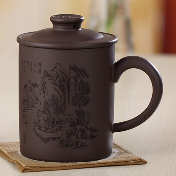 
                                        
                                        品茶忆友 茶具 茶杯宜兴紫砂杯泡茶杯 横舟无野                