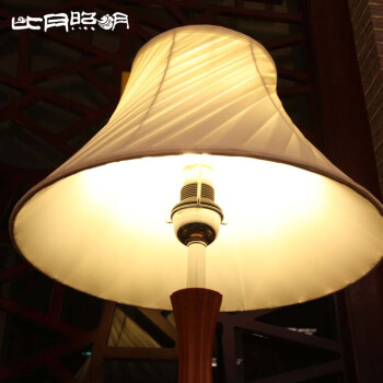 比月中式落地灯客厅卧室灯床头简约实木灯具立式书房茶楼落地灯1250