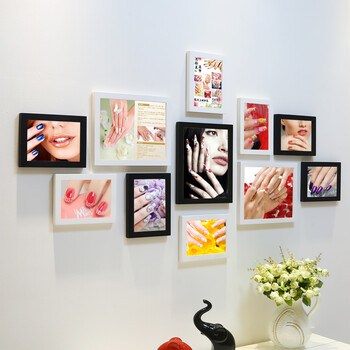 花衣裳美甲店照片墙美容院美甲化妆品店美睫闭