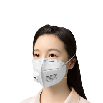 3M 9501V KN95防护口罩 耳戴式呼吸阀防尘 雾