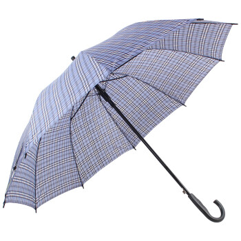 
                                        天堂伞 加大加固格子自开直杆商务晴雨伞 蓝格 170E                