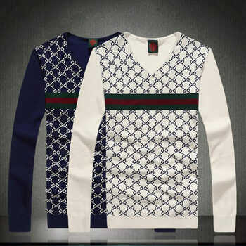 gucci钻石卫衣|v领线衫薄拼接毛衣gucci古驰男