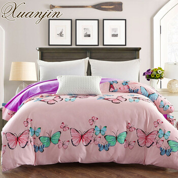 拥宝乐 A面全棉B面加厚超柔水晶绒被套 纯棉双