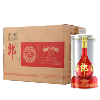 郎酒 红花郎十五(15) 陈酿 53度 整箱装白酒 500ml*6瓶酱香型