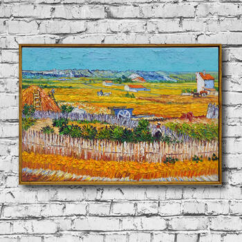 
                                        梵高作品系列 纯手绘油画  花卉抽象风景名画现代客厅卧室玄关餐厅挂画礼品装饰画 丰收 80X120cm                