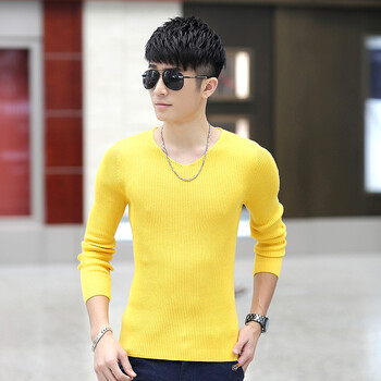 <em>男式毛衣</em>2014新款秋装男装v领针织衫男款线衣