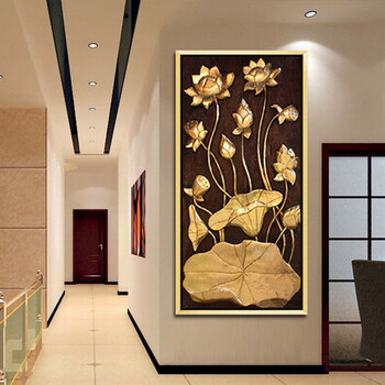 
                                        莫涵东南亚泰式客厅装饰画纯手绘油画卧室书房壁画抽象画酒店挂画 手绘包含外框尺寸 80*160                