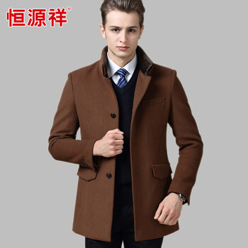 【新品热卖】<em>恒源祥</em>正品<em>男装毛呢</em>大衣2014冬