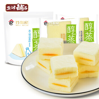 盐津铺子醇蒸蛋糕268g 糕点小面包点心 蒸豆腐