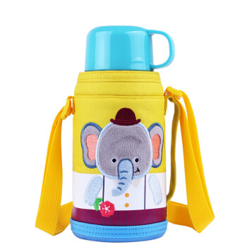 乐扣乐扣儿童保温杯卡通吸管杯宝宝水杯便携学生带盖水壶 大象