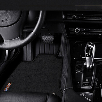 奇凡环保皮革全包围仿羊绒平面汽车脚垫两用可