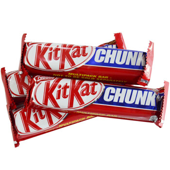 雀巢(nestle)kitkat chunky奇巧厚涂层威化巧克力饼干四条装4*40g