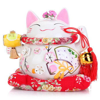 晟旎尚品 陶瓷招财猫摆件 储存罐 财源滚滚招财猫 大号
