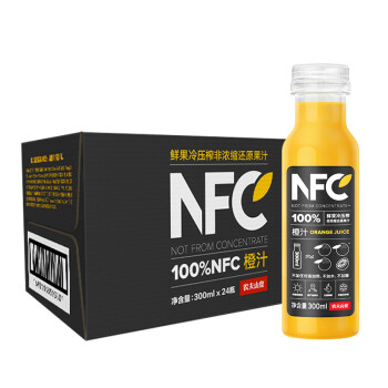【农夫山泉橙汁】农夫山泉 100%NFC橙汁 30