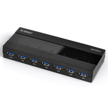 奥睿科（ORICO） H727RK-U3-BK 电脑USB3.0分线器1米长线7口USB3.0HUB集线器 带电源