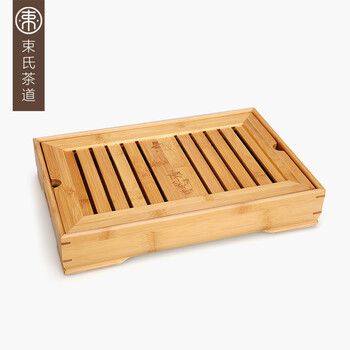 
                                        束氏 功夫茶具茶盘 优质南平竹茶盘 双层嵌入式储水 竹中盛水茶盘036890                