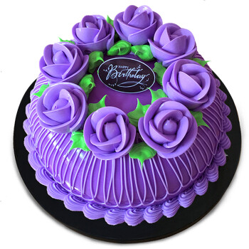 生日蛋糕 水果蛋糕 全国同城配送 生日礼物 紫色玫瑰