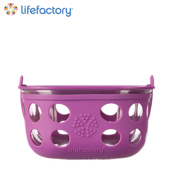 [官方旗舰店]lifefactory美国进口玻璃饭盒环保耐热食品盒950ml 橙色