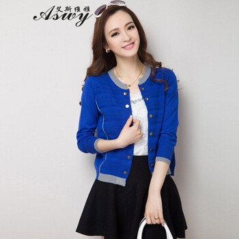 2014早秋新款女装外套长袖<em>羊绒女开衫短款</em>薄