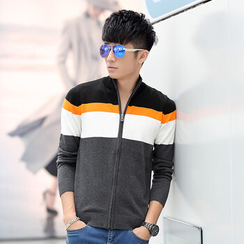 2014秋冬新款<em>男士针织</em>衫<em>开衫</em>外套薄款毛衣开