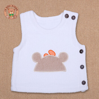 乐豆熊 有机棉<em>婴儿</em>秋冬外出服<em>小马甲</em>男女<em>宝宝</em>