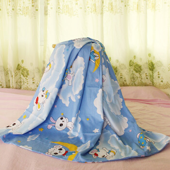千层家纺 手工纯棉印花儿童被套婴儿专用全棉小被罩 兔宝宝 120cm*150cm