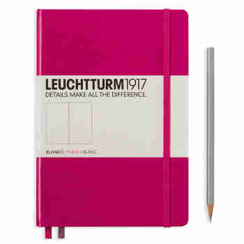 德国灯塔LEUCHTTURM1917 进口经典记事本手账笔记本子 日记本商务礼品 硬皮无酸纸  空白内页 A5 草莓色