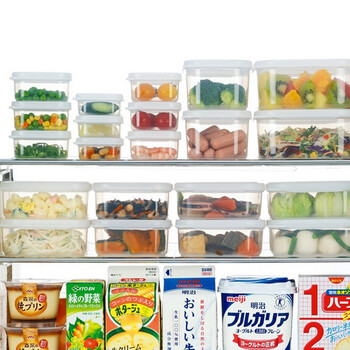 
                                                            日本进口可微波密封收纳盒保鲜盒食品盒冰箱收纳干货收纳盒9个装                