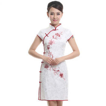 茶楼工作服夏装 女酒店工作服唐装 茶艺师旗袍工作服服装短袖制服