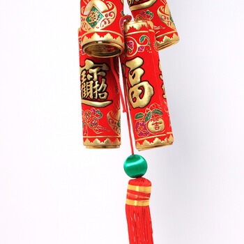 诺琪 环保鞭炮 喜庆红色仿真电子炮仗 18头大挂炮春节挂件 节庆饰品