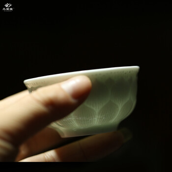 三勤堂功夫茶杯鸡缸杯茶杯陶瓷景德镇茶具青瓷普洱杯品茗杯小茶杯真如莲 真如莲杯