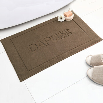 大朴（DAPU）A类地巾 纯棉加厚毛圈地巾 浴巾纯棉地垫 咖色 440g 50*80cm