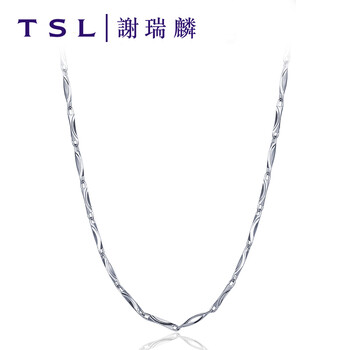 tsl/谢瑞麟 pt950铂金项链 女款简约时尚百搭锁骨链 时尚百搭铂金项链