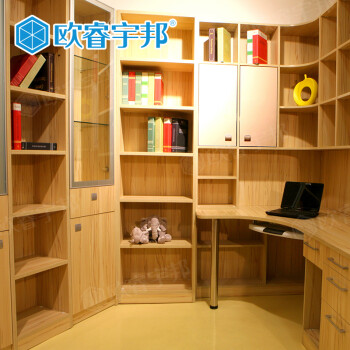 欧睿宇邦书架 书柜订做 全屋家具定制书桌 组合式书柜