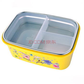 
                                        SPONGEBOBSQUAREPANTS 海绵宝宝儿童小学生304不锈钢保温饭盒便当盒 1100ML/SP1018                