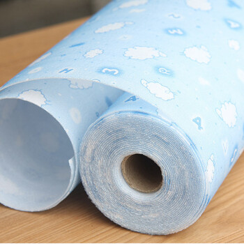 贩美丽 加厚印花衣柜抽屉垫 橱柜防潮垫 颜色随机发 60cm*300cm 3副装