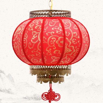 诺琪 大云款大红灯笼走马灯 新年国庆节中秋元宵节日装饰阳台吊灯 中式吊灯过道灯走廊 节庆饰 30#不转(红色)