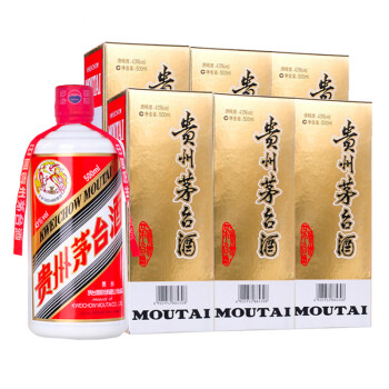 【京东超市】茅台 飞天 43度 整箱装白酒 500ml*6瓶 口感酱香型