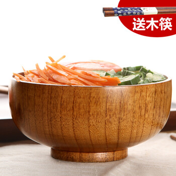 
                                        唐易 酸枣木碗饭碗木头碗大木碗米饭碗面碗汤碗                