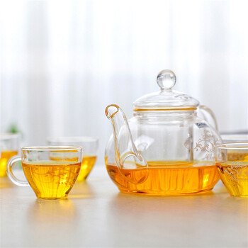 
                                                            奇高茶具套装 玻璃茶壶套装7件套(1茶壶6茶杯)隔热玻璃礼盒装红茶茶具套装 CK-001LD                