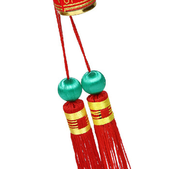仿真鞭炮装饰挂件 春节喜庆用品 新年福字挂饰 电子鞭炮串 植绒金边黑字对联过年春节送礼 约1.5米电子鞭炮挂件1条(会响)