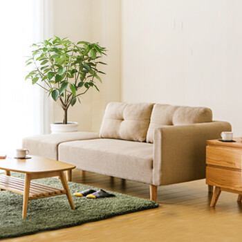 奥古拉 日式休闲简约布艺沙发小户型组合沙发双人三人转角沙发 布艺